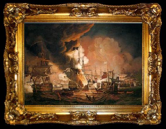 framed  unknow artist Seascape, boats, ships and warships. 70, ta009-2